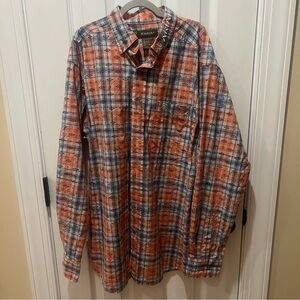Ariat Men's Orange Plaid Shirt